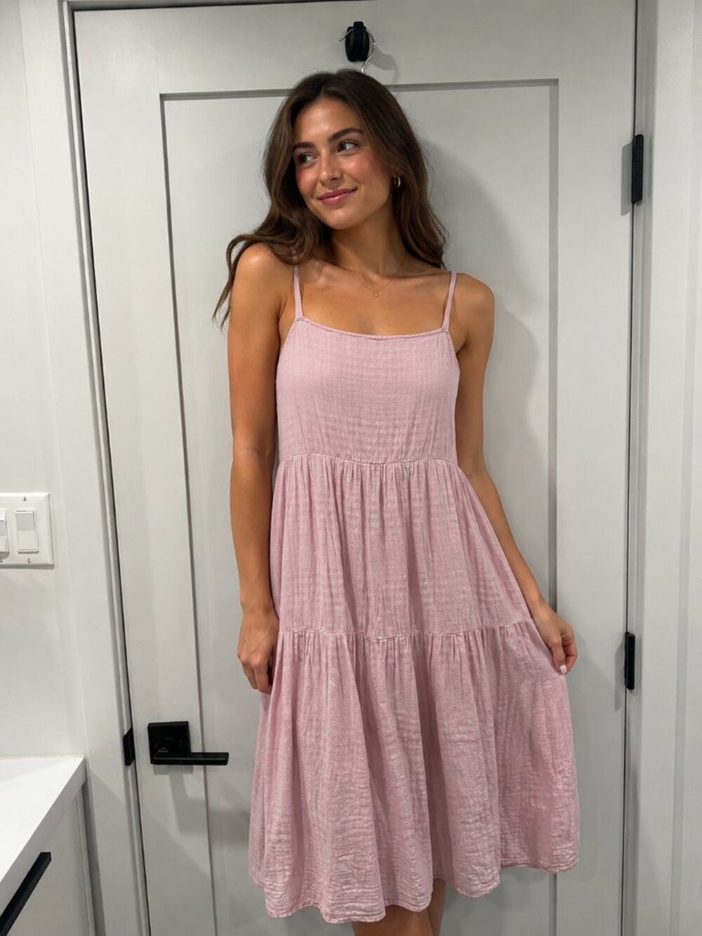 Bella Dahl Cottagecore Pink Maxi Dress Size Small